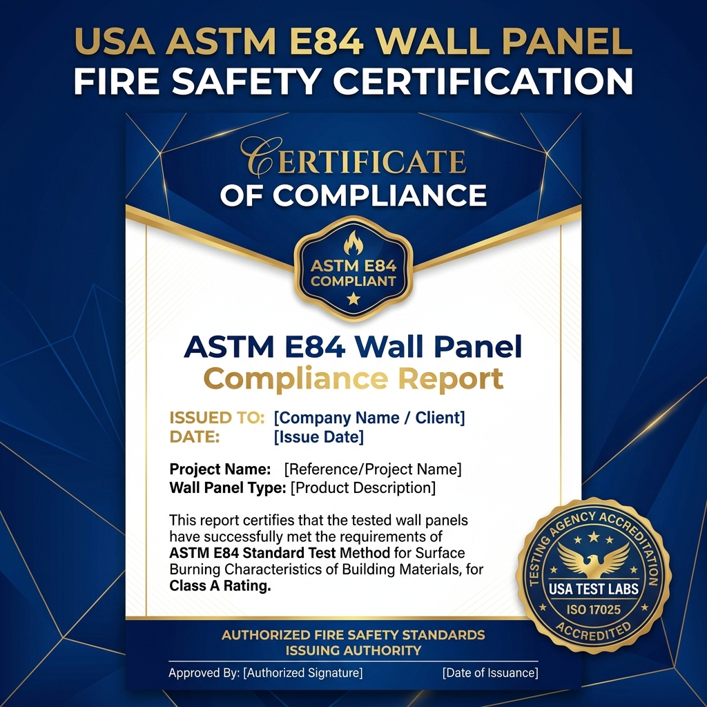 USA ASTM E84 Certificate