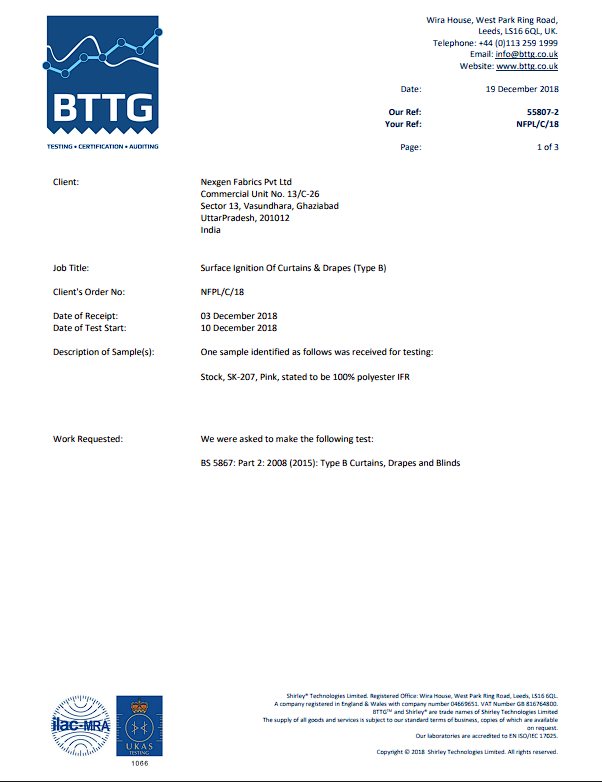 UK BS 5867 Part 2 Type B